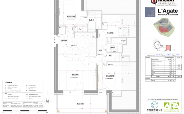 Example of 2-bed + cabin