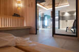 Relax and rejuvenate in our luxurious spa, featuring a traditional Finnish sauna crafted from exquisite wood.
