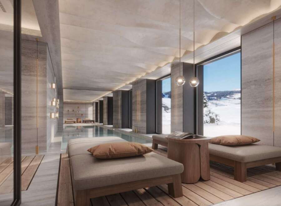 Indulge in luxury at this stunning property featuring a tranquil indoor pool and spa.