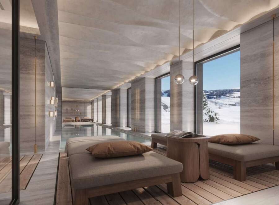 Indulge in luxury at this stunning property featuring a serene indoor pool and spa.