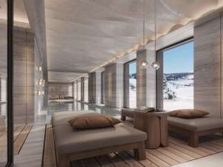 Indulge in luxury at this stunning property featuring a serene indoor pool and spa.