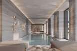 Indulge in the serene atmosphere of this luxurious indoor pool, perfect for relaxation and rejuvenation.