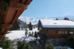 Luxury chalet in the French Alps with stunning mountain views.
