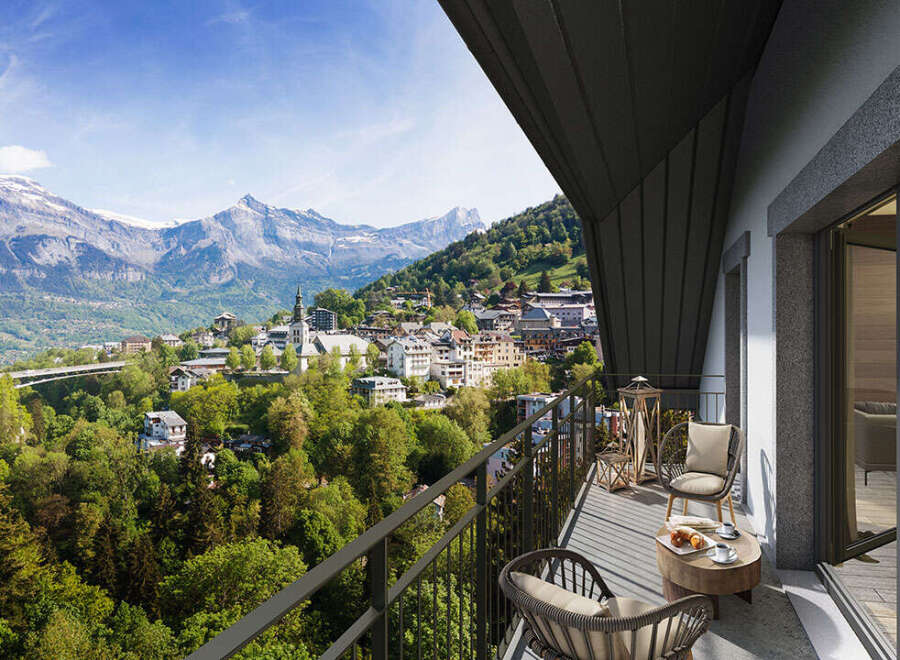 Luxury mountain apartment with breathtaking views.