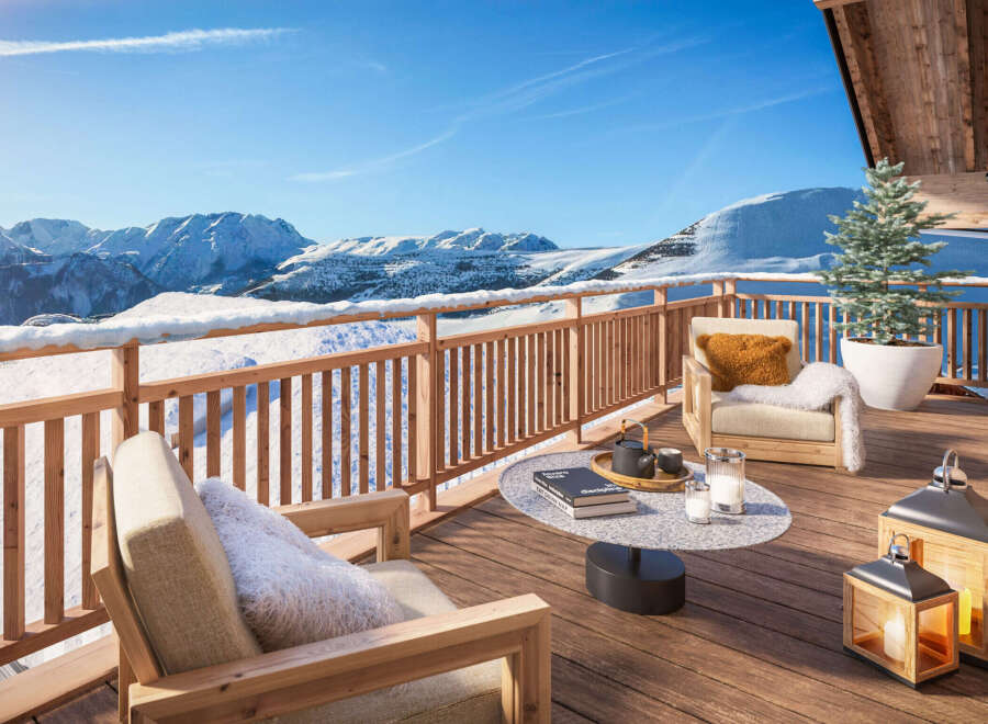 Luxury chalet with breathtaking mountain views.