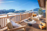 Luxury chalet with breathtaking mountain views.