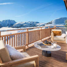 Luxury chalet with breathtaking mountain views.