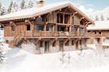 Luxury chalet in the French Alps with stunning mountain views.