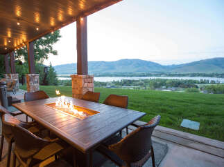 Enjoy breathtaking views from this stunning outdoor patio.