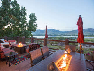 Enjoy breathtaking views from this stunning outdoor patio.