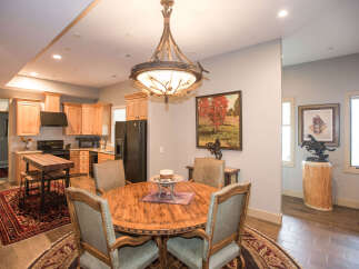 Step into a beautifully designed dining area, perfect for hosting gatherings.