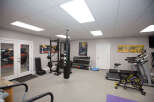 This home gym is the perfect space to achieve your fitness goals.