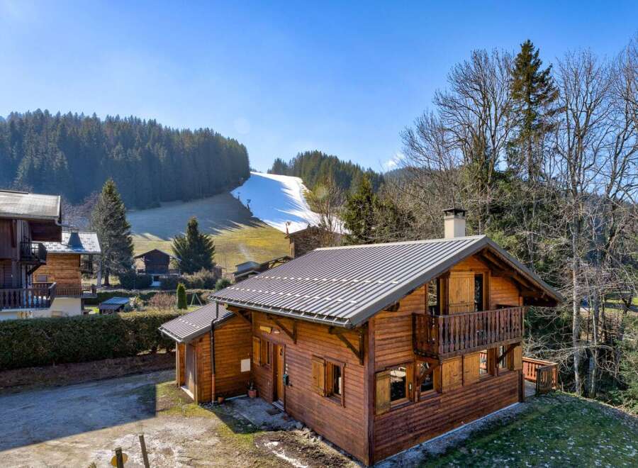 Escape to the mountains in this charming wooden chalet.