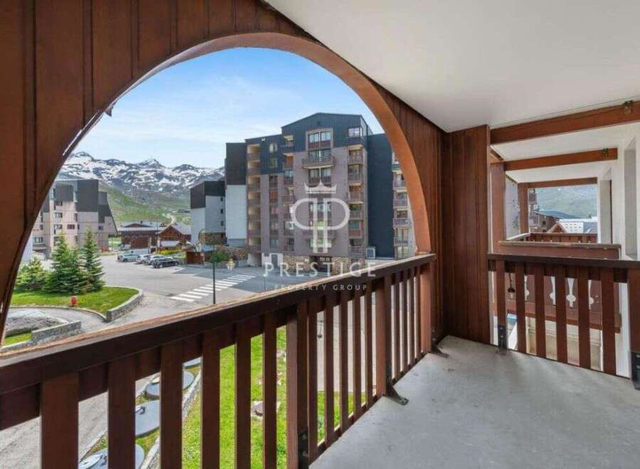 Enjoy breathtaking mountain views from this stunning balcony.
