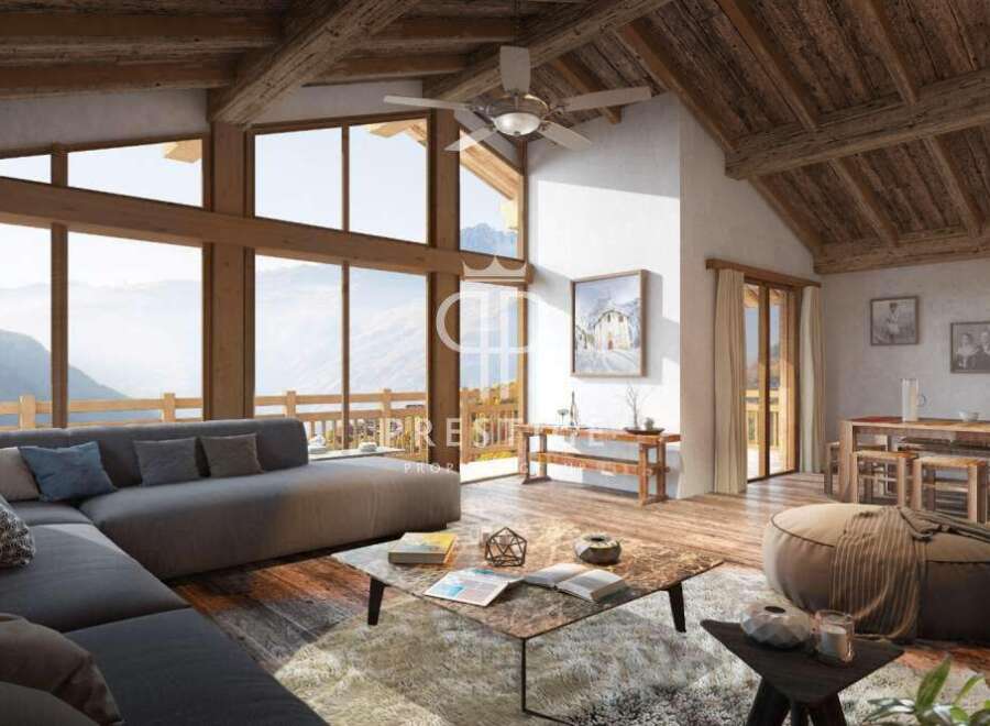 Experience luxury living in this stunning chalet with breathtaking mountain views.