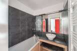Discover modern elegance in this stylish bathroom.