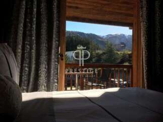 Experience breathtaking mountain views from this luxurious property.