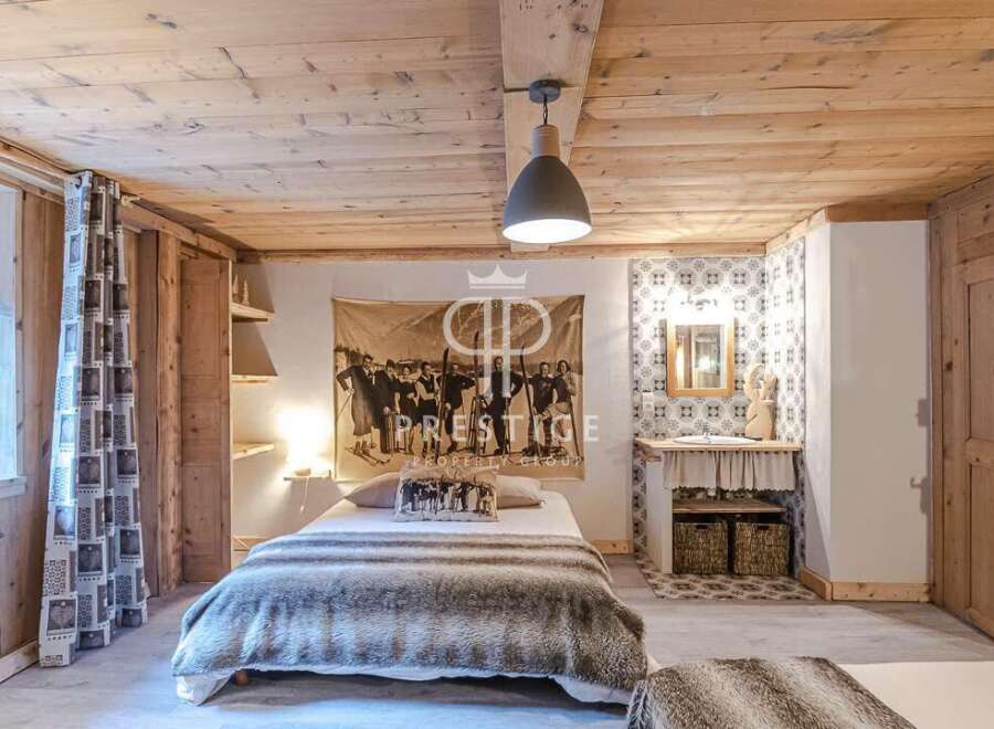 Experience rustic charm in this cozy bedroom.