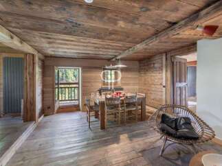Experience rustic charm in this stunning wooden interior.