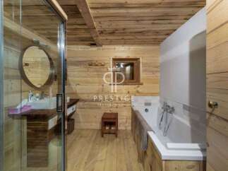 Experience rustic charm in this beautifully designed bathroom.
