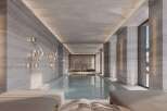 Indulge in the serene atmosphere of this luxurious indoor pool, perfect for relaxation and rejuvenation.