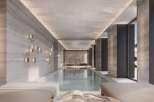 Indulge in the ultimate luxury with this stunning indoor pool, featuring sleek design and serene ambiance.