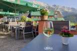 Enjoy a relaxing day at this beautiful outdoor patio with stunning mountain views.