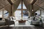 Experience the ultimate ski chalet retreat with breathtaking mountain views.