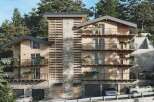 Luxury mountain chalet with stunning views and private balconies.