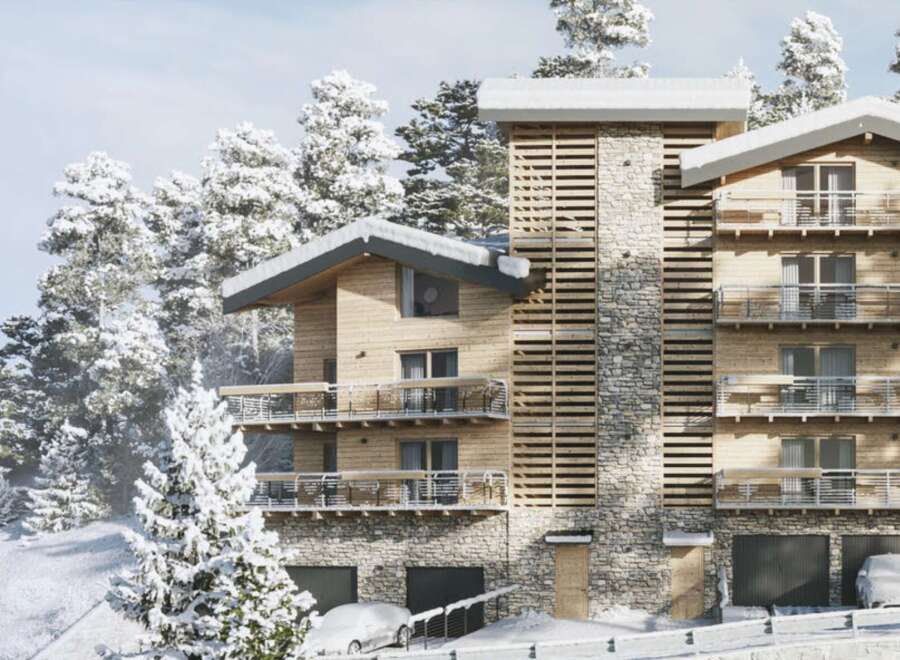 Luxury ski-in/ski-out chalet with stunning mountain views.