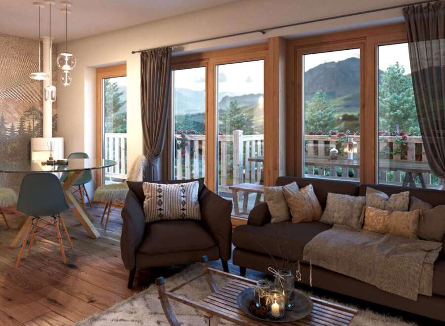Cozy mountain cabin with stunning views.