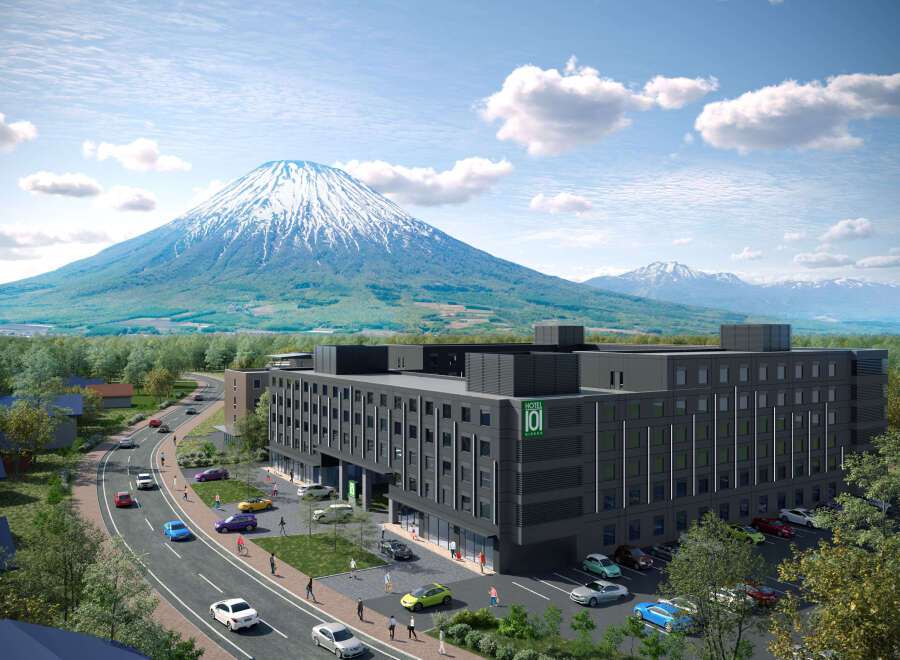 Hotel 101 Niseko offers stunning views of Mount Yotei, a majestic volcano in Hokkaido, Japan.