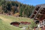 Mountain chalet with stunning views and a tranquil setting.
