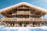 Luxury chalet in the French Alps with stunning mountain views.