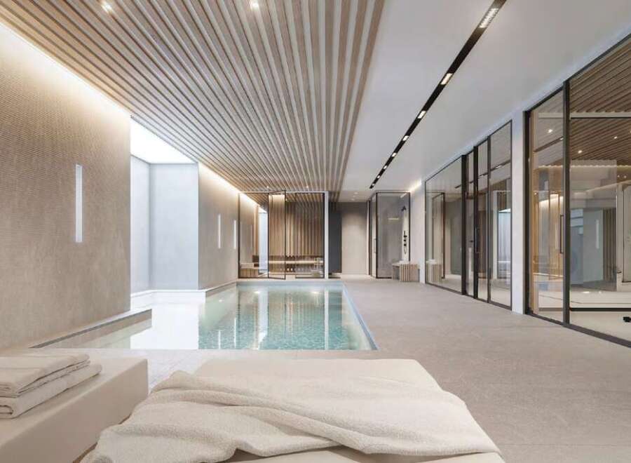 Indulge in luxury with this stunning property featuring a private indoor pool and state-of-the-art gym.