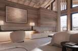 Luxurious master bedroom with stunning mountain views.