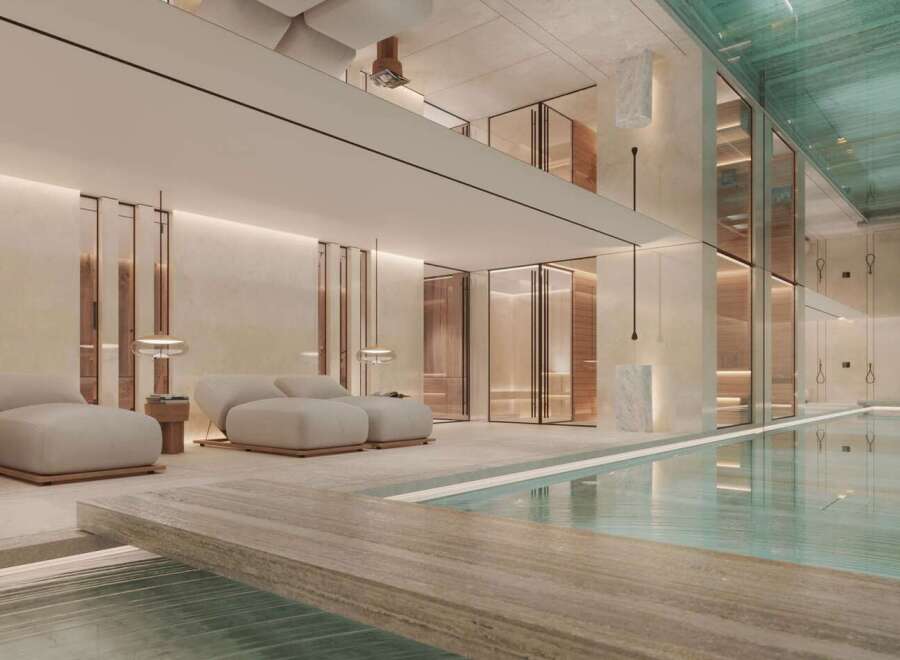 Indulge in luxury with this stunning property featuring a private indoor pool and spa.