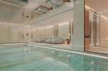 Indulge in luxury with this stunning indoor pool and spa.