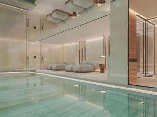 Indulge in luxury with this stunning indoor pool and spa.