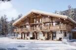 Luxury chalet in the French Alps, boasting stunning mountain views and exquisite craftsmanship.