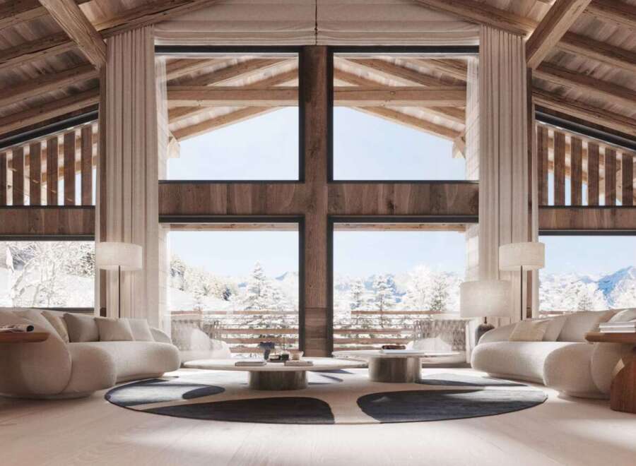 Luxurious chalet with breathtaking mountain views.