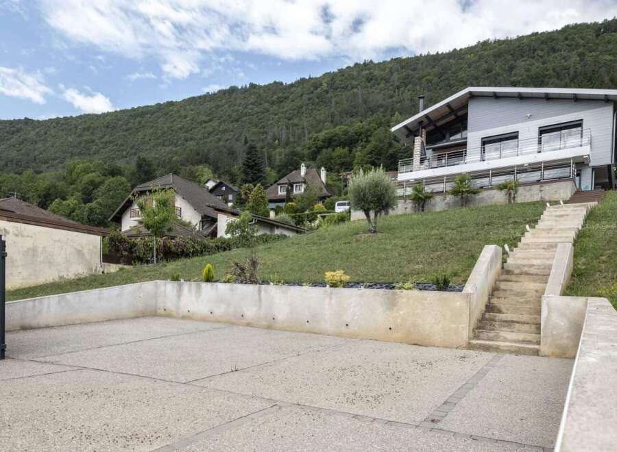Stunning contemporary home nestled in the mountains with breathtaking views.