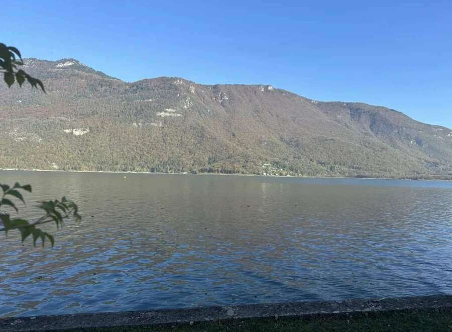 Serene lakefront property with breathtaking mountain views.
