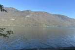 Serene lakefront property with breathtaking mountain views.