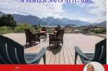Breathtaking lake and mountain views from this stunning property's expansive deck.