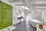 Discover a luxurious bathroom retreat with a modern design.