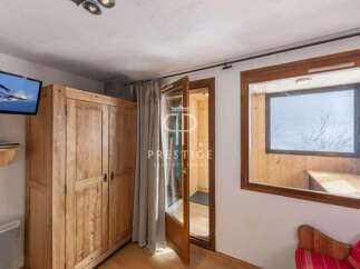 Cozy chalet with wooden accents.
