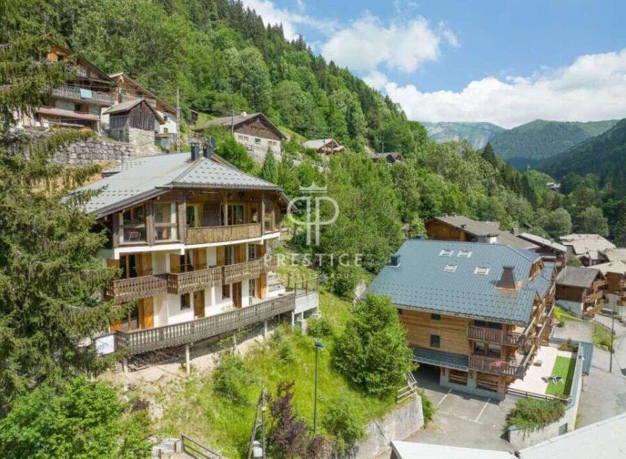 Discover a stunning mountain chalet nestled in a picturesque alpine village.