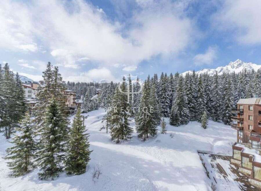 Experience the ultimate winter escape in this stunning property nestled amidst a snowy landscape.