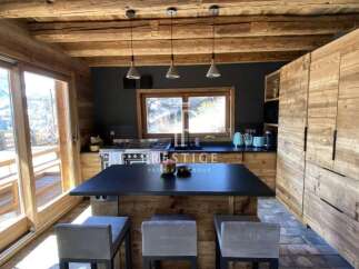 Experience rustic elegance in this stunning kitchen.